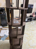 立太实木旋转书架书柜置物架落地储物柜一体靠墙转角移动简易立式柜子 【加宽五层】黑橡木色44*166.3 实拍图