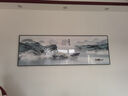 瑞尚（RUISHANG） 新中式客厅装饰画大气山水画横版沙发背景墙画挂画轻奢晶瓷壁画 海纳百川 180*60/晶瓷面/适合2.5m沙发 实拍图