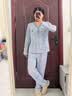 俞兆林月子服纯棉100%带胸垫产后哺乳睡衣全棉吸汗孕期孕妇家居服套装 NSWR-5165 【100%纯棉，吸湿透气】 L （建议100-110斤） 实拍图