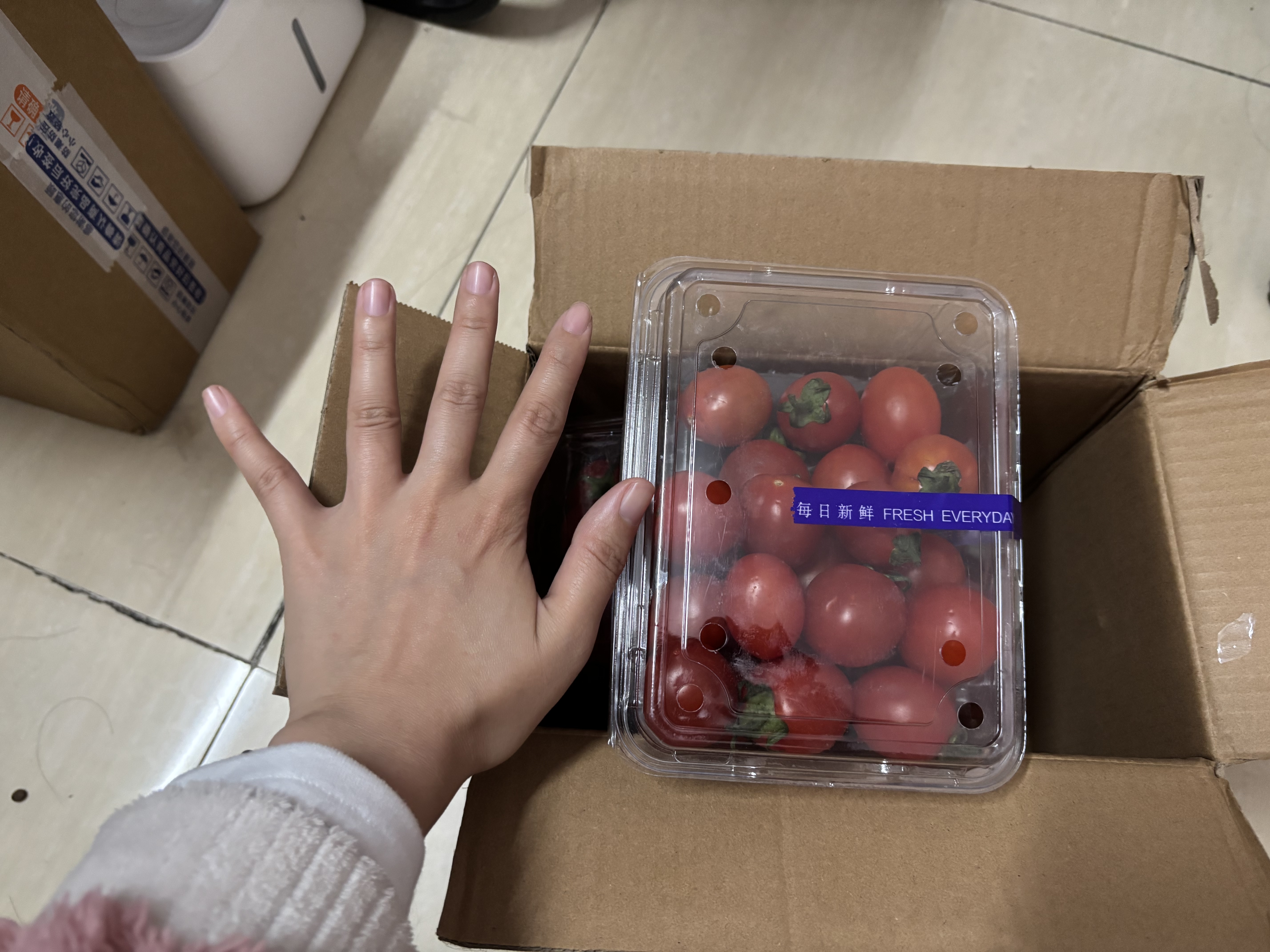 【东东买菜】广西正宗冰糖小番茄圣女果生鲜新鲜蔬菜 单果8g+ （带箱） 3斤 酸甜可口 实拍图