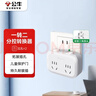 公牛（BULL）转换插头/一转二插座/无线转换插座/电源转换器 适用于卧室、厨房 2位分控开关插座GN-9323 实拍图