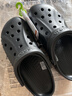 卡骆驰（CROCS）洞洞鞋贝雅男鞋女鞋轻便耐磨一脚蹬拖鞋休闲鞋|10126 黑色-001 40 (250mm) 实拍图