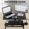 悠品电脑支架升降桌笔记本升降工作台显示器增高升降台站立式办公书桌可折叠气动无级升降黑色双层80cm 实拍图