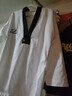 竞派 跆拳道服 纯棉长袖儿童跆拳道服成人比赛道服全棉跆拳道衣服训练服装 实拍图