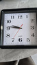时钟表客厅家用挂钟墙上装饰儿童房卧室长方形石英钟时尚简约挂表 黑色+5号电池 实拍图