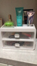 京东物流 化妆品收纳盒梳妆台置物架桌面高级感整理抽屉柜 中号3层（2层抽屉+1层顶部置物架） 【新人专享】 透明白 实拍图
