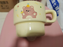 可爱卡通小狗叠叠杯宿舍办公室家用喝水杯学生咖啡牛奶早餐马克杯 奶白海狸叠叠杯 1个 300ml 狗狗咖啡叠叠杯 实拍图