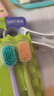 杜比双面两用彩虹软毛牙刷成人家用家庭装男女情侣学生护龈舌苔清洁刷 【绿+紫】双面两用软毛牙刷 2支 实拍图