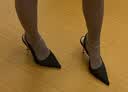 CHARLES&KEITH亮钻链条腕带尖头高跟凉鞋女生日礼物送女友CK1-60280436 BLACK TEXTURED黑色纹理 38 实拍图