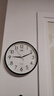 康巴丝（Compas）挂钟客厅 静音走时简约石英钟表挂墙时钟 c2855 黑色 26cm直径 实拍图