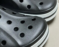 卡骆驰（CROCS）贝雅卡骆班洞洞鞋轻便耐磨一脚蹬休闲鞋女鞋时尚沙滩鞋|205089 黑色/白色-066 44 (280mm) 实拍图