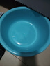 新款圆形家用洗脸盆加厚卫生间厨房洗衣洗菜洗脚宿舍泡脚盆 湖水蓝 中号【直径27CM】 实拍图