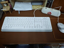 双飞燕（A4TECH）F1010  104键 有线键鼠套装  有线键盘鼠标套装电脑键盘办公键盘薄膜键盘  飞时代  象牙白 有线 实拍图
