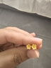 周六福足金999朱槿花黄金耳钉耳饰生日礼物计价A0910969 约0.82g 一对 实拍图