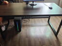 馨美凯电脑桌台式家用简易书桌办公桌简约现代工作台租房卧室学习写字桌 【单桌1.6cm厚桌面】黑架+深胡桃 长160cm*宽80cm*高74cm 实拍图
