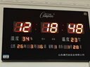 康巴丝（Compas）万年历北斗卫星自动对时电子钟时钟2026新款客厅学校挂墙壁挂 58*39cm湿度数码（卫星款） 实拍图