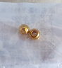 御邪黄金转运珠足金999路路通光面金珠手串串珠手链情人节礼物 3毫米特供金珠两颗 实拍图