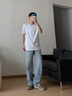 森马（Semir）森柔|牛仔裤男夏季宽松凉感薄款直筒裤2026新款水洗109926124104 实拍图