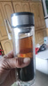 【京东物流配送】高硼硅双层玻璃杯大容量泡茶杯水杯子茶水分离杯 【双层加厚】茶杯350ml1只 实拍图