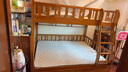 临稚胡桃木 儿童上下床实木高低床双层床上下铺床两层木床子母床 爬梯款 上铺宽1.4米下铺宽1.6米 实拍图