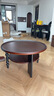 青子悠法式复古茶几中古风圆形茶桌2026新款美式简约家用小户型边桌家具 胡桃中古色+橡胶木【80CM】 实拍图
