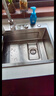 摩恩阳光系列厨房水槽大单槽洗菜盆一体盆304不锈钢台上中下家用洗碗水池 四孔集渣银色水槽-圆形抽拉顶配 65*46CM 实拍图