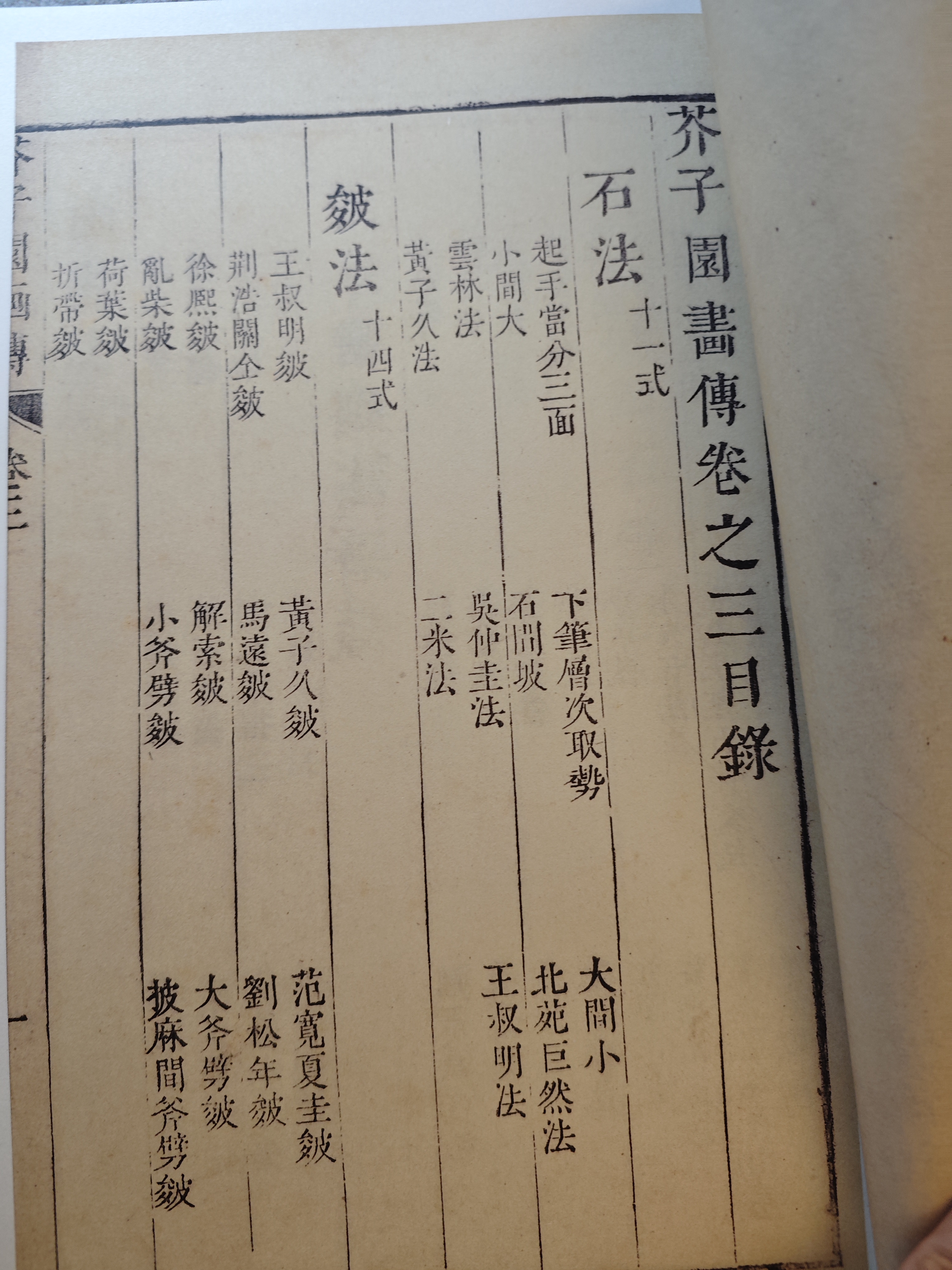 芥子园画传 山水卷·山石谱（康熙原版） 实拍图