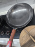 章丘铁锅正宗手工锻打铁锅无涂层物理不粘锅炒锅老式家用炒菜锅厨具轻音 大师版古法原色(未干烧） 32cm 实拍图