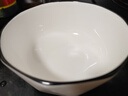 千年恋木黑砖石陶瓷5英寸饭碗中式白碗家用防烫面碗汤碗可微波 TCW0021 实拍图