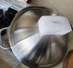 铿锵 双耳炒锅316不锈钢家用电磁炉燃气灶少油烟无涂层炒菜锅大号 316双耳圆底炒锅 36cm 实拍图