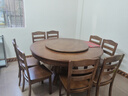歆菲逸 实木餐桌家用大圆桌带转盘餐桌椅子全套饭桌中式圆桌餐厅桌子 1.5米餐桌+8椅带转盘 实拍图