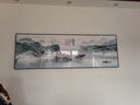 瑞尚（RUISHANG） 新中式客厅装饰画大气山水画横版沙发背景墙画挂画轻奢晶瓷壁画 海纳百川 180*60/晶瓷面/适合2.5m沙发 实拍图