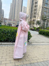 牧萌儿童雨衣带书包位男童女童女孩加长全身学生雨披 粉独角兽 3XL 实拍图