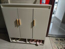 立太实木鞋柜门口入户柜收纳柜一体靠墙玄关柜家用门口楼道柜子储物柜 可放至46码：90*34*96奶油白【加厚欧松板】放19-22双 实拍图