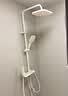 惠达卫浴淋浴花洒套装精铜主体增压花洒家用卫生间沐浴洗澡惠达花洒 TS106奶白新品-高颜值大置物【精铜】 实拍图