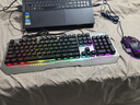 狼蛛（AULA）T101真机械手感键盘鼠标套装 有线104键键鼠套装 游戏办公电脑键盘混光吃鸡套装 金属面板黑 实拍图