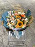 艾斯维娜鲜花速递向日葵混搭花束生日礼物全国同城配送 向日葵香槟韩式花束 实拍图