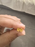 周六福足金999朱槿花黄金耳钉耳饰生日礼物计价A0910969 约0.82g 一对 实拍图