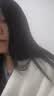 瑞贝卡（Rebecca） 假发女自然全头套真人发丝偏分锁骨发长直发齐肩整顶头套 自然黑 40cm 全手织工艺 实拍图