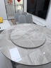丰舍 餐桌 可变圆桌伸缩折叠实木岩板餐桌椅组合现代轻奢餐桌餐厅饭桌 黑灰色-意大利灰岩板-101皮椅 【1.35米】 一桌4椅 实拍图