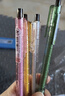 得力（deli）元气森林联名环保按动中性笔 0.5mm双球珠ST笔头学生刷题笔考试笔办公签字笔 黑色4支/盒XL003 实拍图