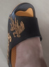 回力运动拖鞋男浴室内户外不易滑厚底凉拖鞋HL39391黑黄色41-42码 实拍图