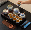 京东京造 汝窑斗彩缠枝莲茶具 高档泡茶器全套盖碗礼盒【细密茶漏】10件  实拍图