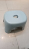 换鞋凳小凳子座椅小板凳可叠放加厚塑料凳高级感儿童学生寝室矮凳 天蓝色1个 实拍图