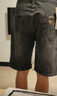 凉感五分牛仔短裤男夏季薄款潮牌弹力宽松直筒5分裤2025新款中裤 灰色-亿牛-6023 34 【2尺7】 实拍图