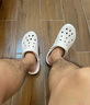 卡骆驰（CROCS）贝雅卡骆班洞洞鞋轻便耐磨一脚蹬休闲鞋女鞋时尚沙滩鞋|205089 白/深蓝-126 43 (270mm) 实拍图