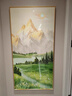 墨派（Mopai）玄关装饰画竖版现代简约走廊过道背景墙壁画入户轻奢挂画免打孔 背靠金山 80*160cm晶瓷+铝合金边框 实拍图