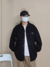 吴权湾胖子大码外套男士春秋季2026夹克学生休闲港风工装褂子宽松上衣服 黑色 3XL 穿160-180斤 实拍图