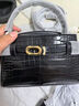 CHARLES&KEITH鳄鱼纹凯莉包手提斜挎婚包包女包生日礼物CK2-50270880-1 Black黑色 S 实拍图