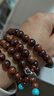 黑花梨沉香木檀木佛珠108念珠仿绿松石隔珠木质手链总批发 黑花梨隔珠08mm*108颗 实拍图